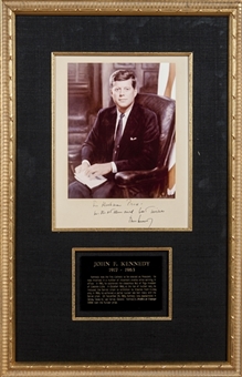 Circa 1961-1963 John F Kennedy Signed Rare Color Bachrach Photograph (PSA/DNA Gem Mint 10)